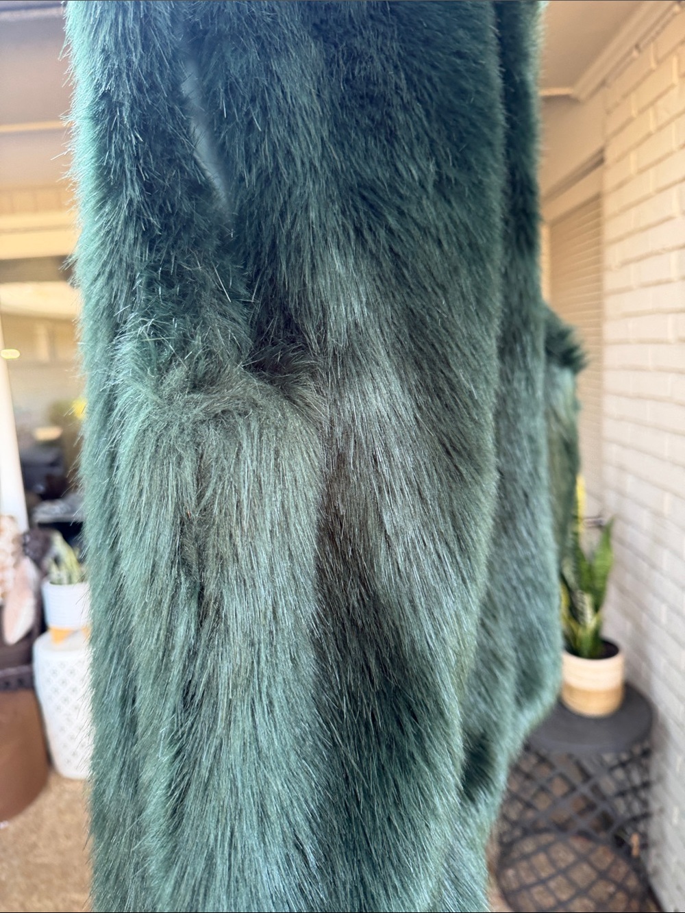 Gibson Latimer Deep Green Faux Fur Teddy Jacket XL - Picture 6 of 16